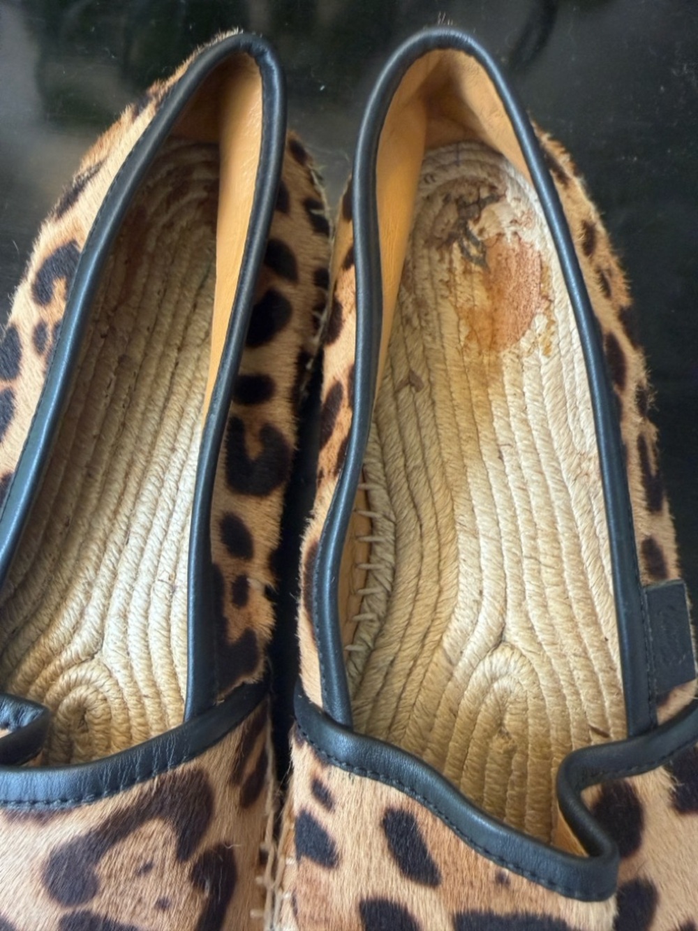 Gucci Leopard Print Espadrilles - Tan and Black - Picture 4 of 5